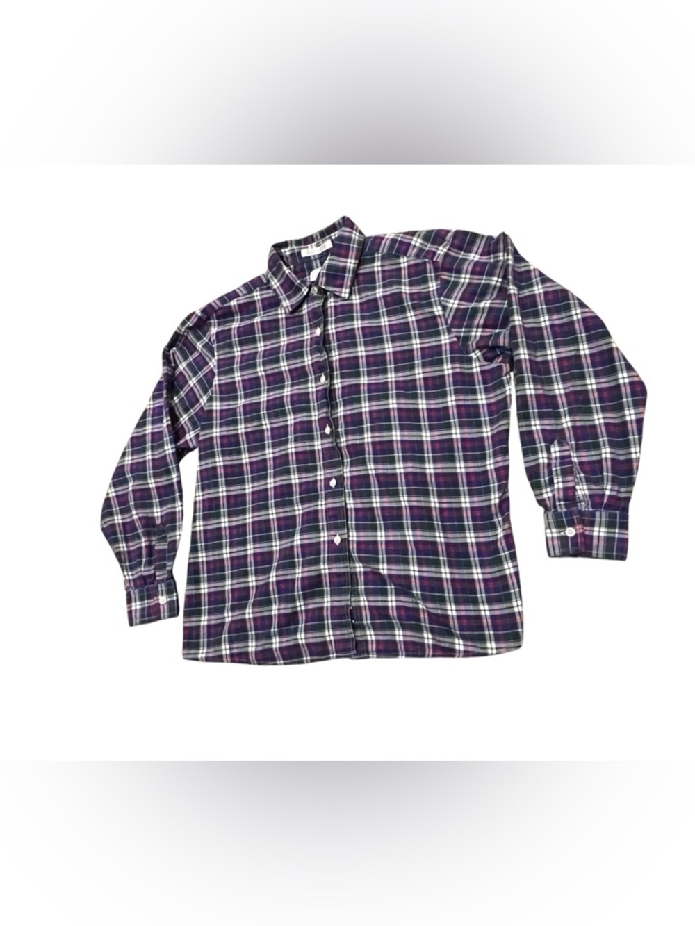 Foxcroft Purple Plaid Button-Down Shirt